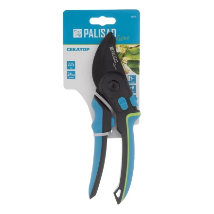 Секатор прямого реза Palisad, 225 мм, регулировка захвата, трехкомпонентные рукоятки, Luxe 604795 купить в Челябинске