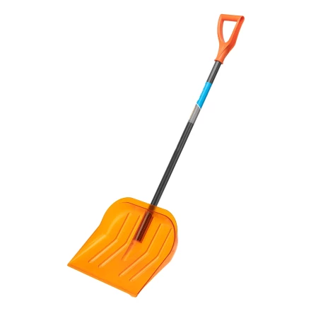 Лопата для уборки снега поликарбонат Сибртех, 465х410х1390 мм, стальной черенок, усиленная 61655 купить в Челябинске