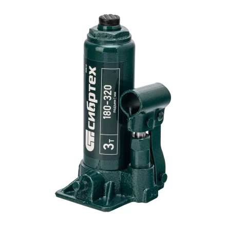 Домкрат гидравлический бутылочный Сибртех 50813, 3 т, 180-320 мм, в пласт. кейсе купить в Челябинске