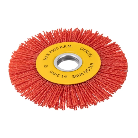 Щетка для УШМ, Denzel 125 мм, плоская, нейлоновая щетина, посадка 22,2 мм, 74461 купить в Челябинске