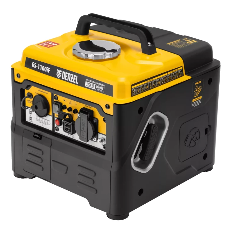 Генератор инверторный DENZEL GS-1100iF 94706, 1,1 кВт, 230 В, ручной старт купить в Челябинске