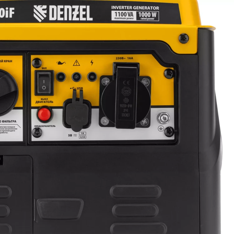 Генератор инверторный DENZEL GS-1100iF 94706, 1,1 кВт, 230 В, ручной старт купить в Челябинске
