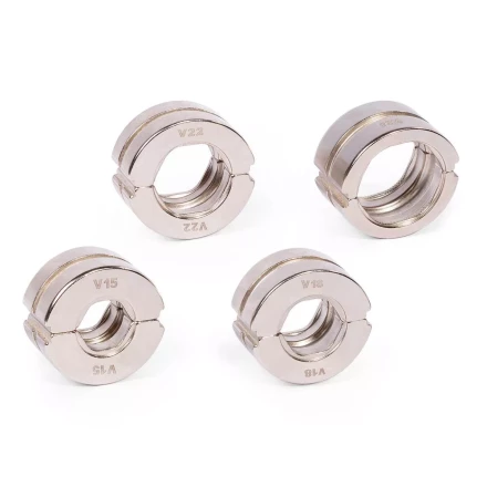 Набор матриц КВТ V (15–28 мм) для опрессовки фитингов из меди и нержавеющей стали (89623) купить в Челябинске