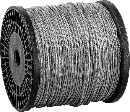 Трос стальной ЗУБР &quot;ПРОФЕССИОНАЛ&quot;, оцинкованный, DIN 3055, в оплетке ПВХ, d=3/4 мм, L=200 м 4-304120-03-04 купить в Челябинске