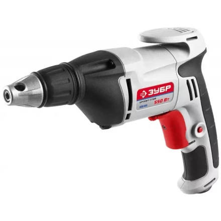 Шуруповерт ЗУБР сетевой,макс. диаметр крепежа 6мм,магнитный держатель,ремешок,0-4500об/мин,патрон HEX 1/4",550Вт ЗСШ-550 купить в Челябинске