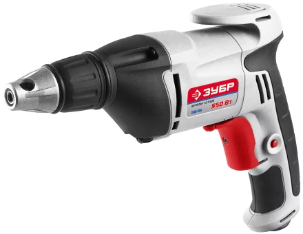 Шуруповерт ЗУБР сетевой,макс. диаметр крепежа 6мм,магнитный держатель,ремешок,0-4500об/мин,патрон HEX 1/4",550Вт ЗСШ-550 купить в Челябинске