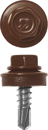 Саморезы ЗУБР &quot;ПРОФЕССИОНАЛ&quot; окраш., RAL 8017 шокол.-коричн., для крепл. кров. матер. к металл. констр., 5.5x25мм, 420шт 4-300315-55-025-8017 купить в Челябинске