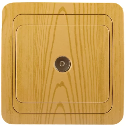 Розетка СВЕТОЗАР &quot;ГАММА&quot; телевизионная, цвет ольха SV-54115-A купить в Челябинске