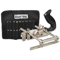 Рубанок KRAFTOOL "EXPERT" металлический для специальных работ, модель "A52", 9 ножей в комплекте, 210мм 1-18541-H9_z01