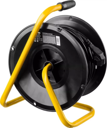 Удлинитель на катушке, 20 м, 1300 Вт, 4 гнезда, ПВС 2x0,75 мм2, STAYER 55073-20 купить в Челябинске