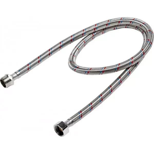 Подводка гибкая STAYER для воды, оплетка из нержавеющей стали, г/ш 1/2" - 1м 51015-G/S-100 купить в Челябинске