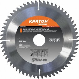 Диск пильный универсальный Кратон PROFESSIONAL 210х32 мм, 80Т 1 06 05 010