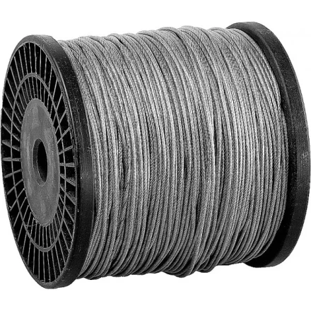 Трос стальной ЗУБР &quot;ПРОФЕССИОНАЛ&quot;, оцинкованный, DIN 3055, в оплетке ПВХ, d=5/6 мм, L=150 м 4-304120-05-06 купить в Челябинске