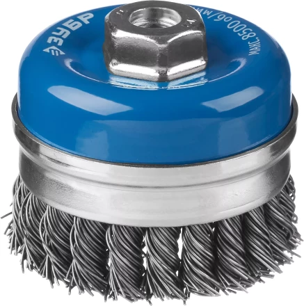 ЗУБР &quot;ПРОФЕССИОНАЛ&quot;. Щетка чашечная усиленная для УШМ, плетеные пучки стальной проволоки 0,8мм, 80ммхМ14 35271-080_z02 купить в Челябинске