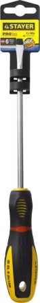 Отвертка STAYER &quot;PROFI&quot; &quot;PROTech&quot;, двухкомп рукоятка, намагниченная, Cr-Mo, SL6,0x150мм 25131-06-15_z02 купить в Челябинске
