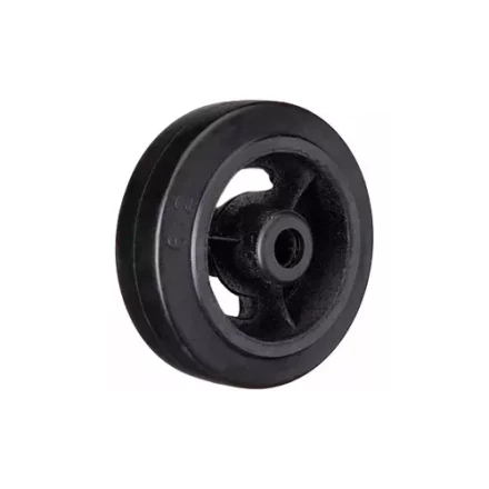 Колесо большегрузное неповоротное D 46 100 мм чугунное обрезиненное 1024867 купить в Челябинске