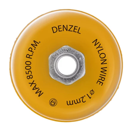 Щетка для УШМ Denzel, 100 мм, Чашка, нейлоновая щетина, М14, 74469 купить в Челябинске
