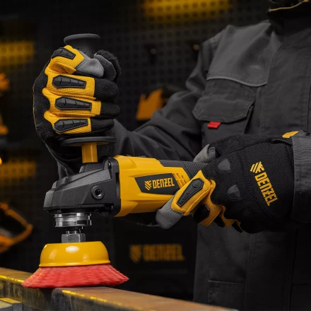 Щетка для УШМ Denzel, 100 мм, Чашка, нейлоновая щетина, М14, 74469 купить в Челябинске