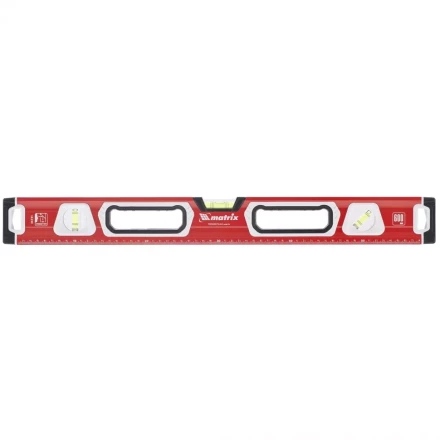 Уровень алюминиевый магнитный 1200 мм с зеркальным глазком MATRIX 2 компонентные рукоятки артикул 34734 купить в Челябинске