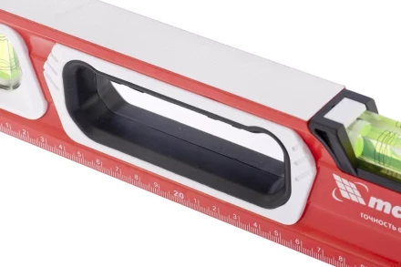 Уровень алюминиевый магнитный 1200 мм с зеркальным глазком MATRIX 2 компонентные рукоятки артикул 34734 купить в Челябинске