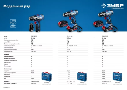 Дрель-шуруповерт 2 АКБ DL-12 A5 серия ПРОФЕССИОНАЛ купить в Челябинске
