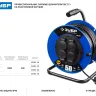 Удлинитель на катушке "ПВС 315", 50 м, 3500 Вт, 4 гнезда, IP44, ПВС 3х1,5 кв мм, ЗУБР 55081-50 купить в Челябинске