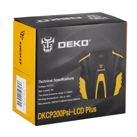 Насос автомобильный цифровой DEKO DKCP200Psi-LCD Plus, 065-0796 купить в Челябинске