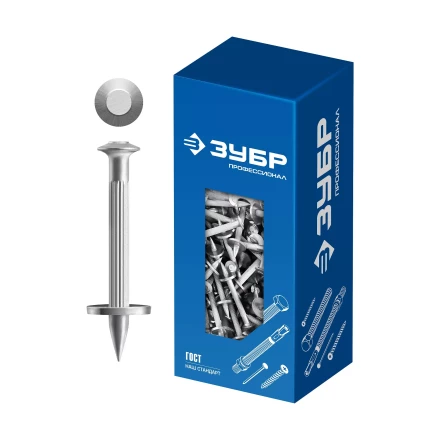 ЗУБР ДГМ, 50 x 4.5 мм, цинк, 1 кг, монтажный дюбель-гвоздь , Профессионал (3063-45-50-1) купить в Челябинске