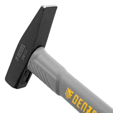 Молоток слесарный, 200 г Denzel, кованый, фибергласовая рукоятка c TPR покрытием 10482 купить в Челябинске