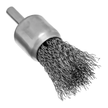 Набор щеток для дрели Denzel, 2 Плоские 50-75мм, 3 Чашки 25-50-75мм, шпилька,  нерж.вит. проволока 74493 купить в Челябинске