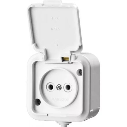 Розетка STAYER &quot;MASTER&quot; &quot;MAXIMA&quot; одноместная, с защитной крышкой, IP54, 10А, 220В 54305-W купить в Челябинске