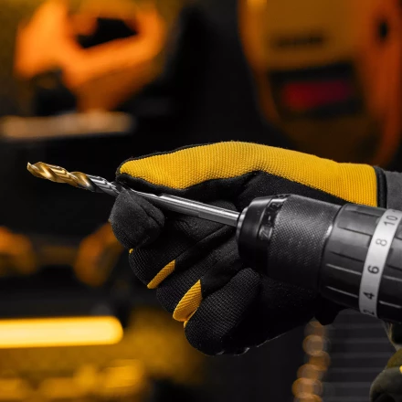 Сверло спиральное по металлу Denzel, 8,5 x 117мм, Р6М5, Golden Tip, многогранная заточка, 718283 купить в Челябинске