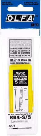 Лезвия OLFA перовые для ножа AK-4, 6(8)х40,5х0,5мм, 5шт OL-KB4-S/5 купить в Челябинске