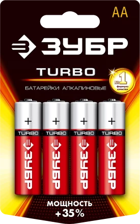 Батарейки TURBO алкалиновые AA 15В серия Без серии купить в Челябинске