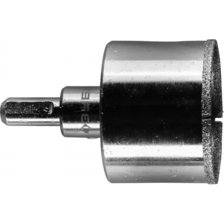 Коронка ЗУБР алмазная в сборе по кафелю, керамике с центрирующим сверлом и имбусовым ключом, зерно 60, 45мм 29850-45 купить в Челябинске