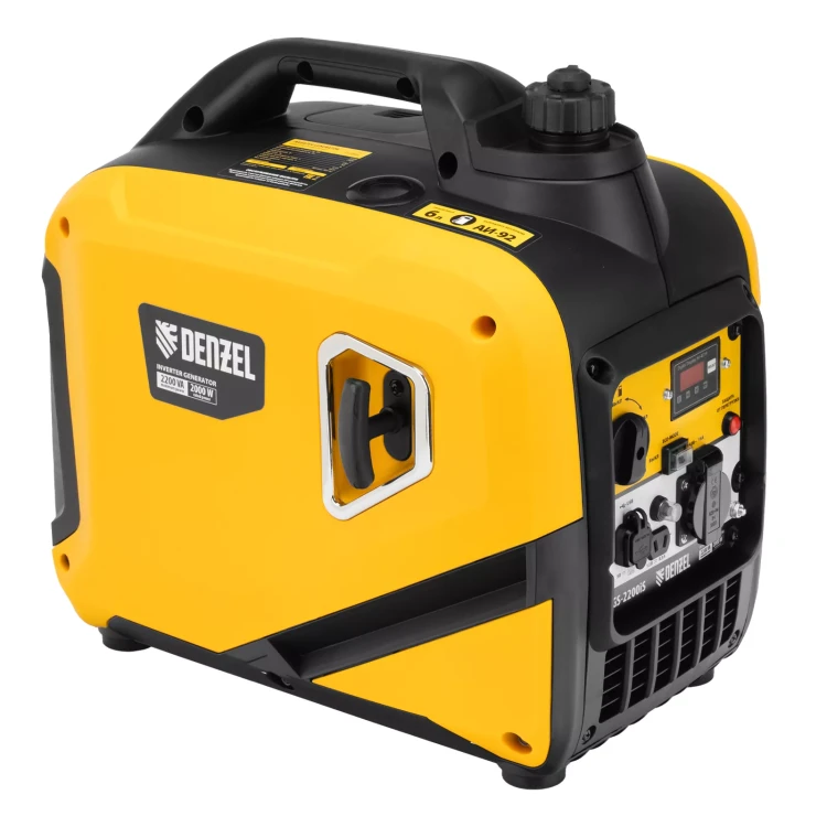 Генератор инверторный DENZEL GS-2200iS, 2,2 кВт, 230 В, закрытый корпус, ручной старт купить в Челябинске