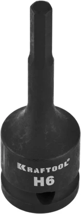 Торцовая головка KRAFTOOL &quot;INDUSTRIE QUALITAT&quot; ударная (1/2&quot;), HEX, Cr-Mo, фосфатированная, H6 27950-06_z01 купить в Челябинске