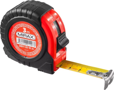 Рулетка MIRAX, обрезиненный пластиковый корпус, 3м/18мм 34011-03-18_z01 купить в Челябинске
