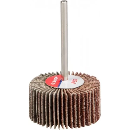 Круг шлифовальный ЗУБР &quot;МАСТЕР&quot; веерный лепестковый, на шпильке, тип КЛО, зерно-электрокорунд нормальный, P80, 15х30мм 36600-080 купить в Челябинске