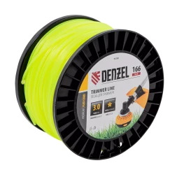 Леска для триммера звезда Denzel, 3,0мм х 166м, на DIN катушке FLEX CORD, 96288