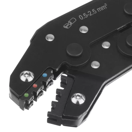 Клещи для обжима Denzel 17747 изолир. наконечников НКИ и НВИ, разъемов РПИ, гильз ГСИ, 0,5 - 2,5 мм2 купить в Челябинске