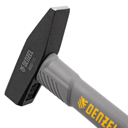 Молоток слесарный, 400 г Denzel, кованый, фибергласовая рукоятка c TPR покрытием 10484 купить в Челябинске
