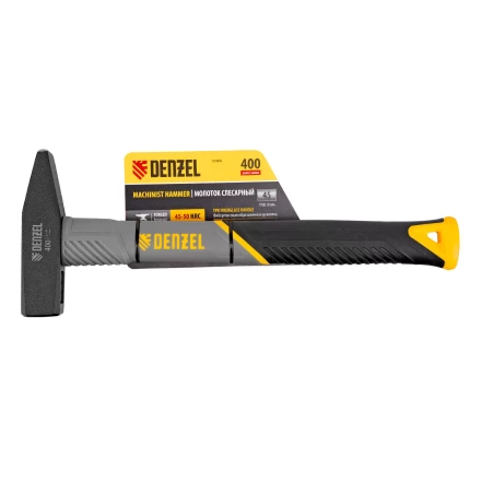 Молоток слесарный, 400 г Denzel, кованый, фибергласовая рукоятка c TPR покрытием 10484 купить в Челябинске