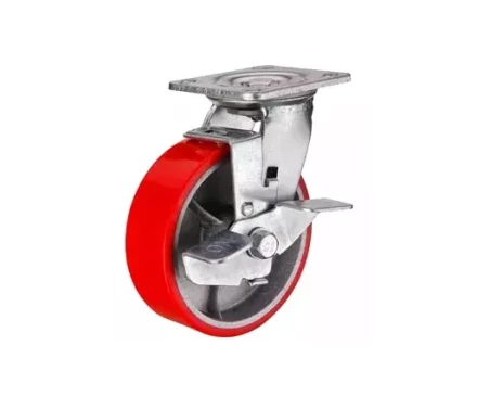 Колесо большегрузное поворотное SCpb 93 75 мм полиуретановое с тормозом (N) 1027132 купить в Челябинске