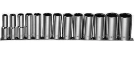 Набор головок торцевых глубоких 1/2&quot;DR MAXI DRIVE на рельсе 11-32мм 13предметов Jonnesway S05HD4113S 49081 купить в Челябинске