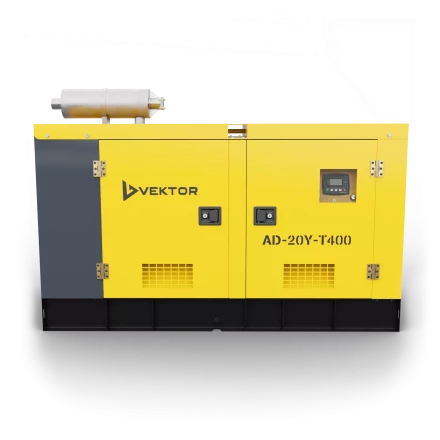 Дизельный генератор Vektor AD-20Y-T400 в шумозащитном кожухе с АВР купить в Челябинске