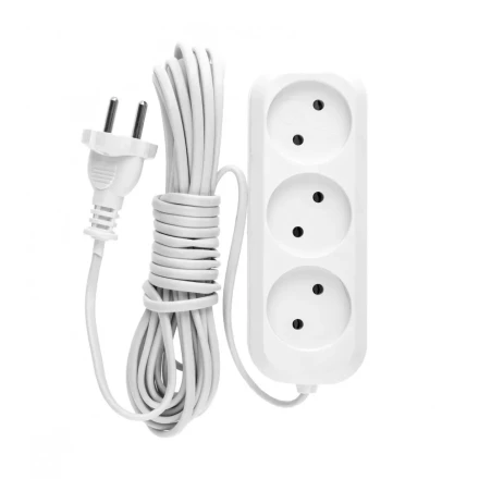 Удлинитель бытовой без заземления 7 м 3 розетки 6 А серия УХ6 Denzel 95928 купить в Челябинске