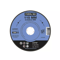 Круг отрезной по металлу FerrLine Expert 115 х 3 х 22,2 мм A46TBF