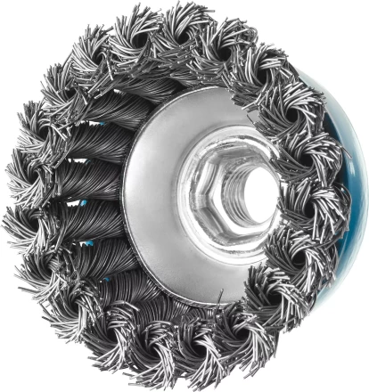 ЗУБР "ПРОФЕССИОНАЛ". Щетка чашечная для УШМ, плетеные пучки стальной проволоки 0,5мм, 80ммхМ14 35275-080_z02 купить в Челябинске