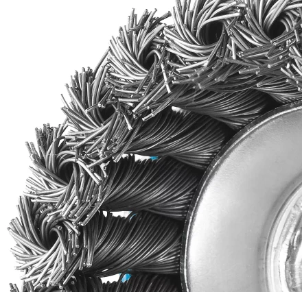 ЗУБР "ПРОФЕССИОНАЛ". Щетка чашечная для УШМ, плетеные пучки стальной проволоки 0,5мм, 80ммхМ14 35275-080_z02 купить в Челябинске